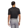 Mens Two Colour Stripe Primegreen Golf Polo Shirt black-grey-hi5180